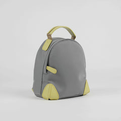 Womens Nylon Small Backpack Purse Gray&Yellow Convertible Crossbody Bag Nylon Backpack Shoulder Bag for Ladies