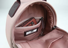 Womens Nylon Small Backpack Purse Light Gray Convertible Crossbody Bag Nylon Backpack Shoulder Bag for Ladies