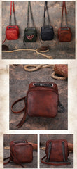 Womens Black Gray Leather Cube Small Side Bag Mini Shoulder Bag Best Square Crossbody Purse for Ladies