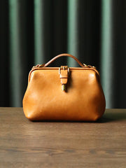 Womens Green Leather Doctor Handbag Purses Classic Handmade Green Doctor Crossbody Purse for Women