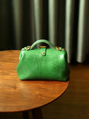 Womens Red Leather Doctor Handbag Purses Classic Handmade Red Doctor Crossbody Purse for Women