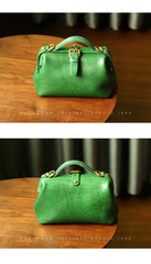 Womens Red Leather Doctor Handbag Purses Classic Handmade Red Doctor Crossbody Purse for Women