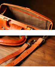Womens Dark Brown Leather Doctor Handbag Purses Vintage Handmade Doctor Crossbody Purse for Women
