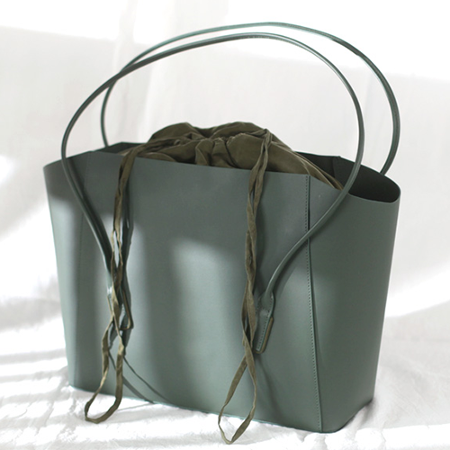Fashion Womens Large Green Leather Tote Bags For Work Black Shopper Tote Bag for CM94001132