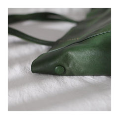 Fashion Womens Large Green Leather Tote Bags For Work Brown Leather Shopper Tote Bag