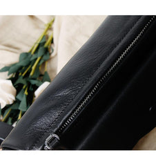 Fashion Womens Black Leather Small Satchel Shoulder Bag Black Side Crossbody Bag Purse for Girls