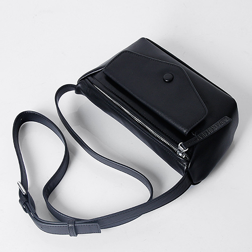 Fashion Womens Black Leather Small Satchel Shoulder Bag Black Side Crossbody Bag Purse for Girls