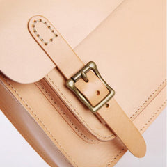 Womens Leather Satchel Bag Beige Cambridge Structured Satchel Bag Purse - Annie Jewel