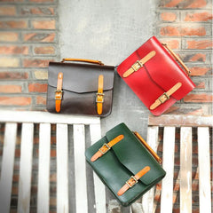 Womens Leather Satchel Bag Cambridge Green Structured Satchel Bag Purse - Annie Jewel