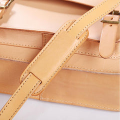 Womens Leather Satchel Bag Beige Cambridge Structured Satchel Bag Purse - Annie Jewel