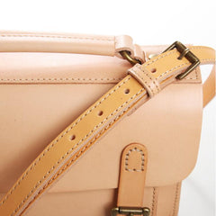 Womens Leather Satchel Bag Beige Cambridge Structured Satchel Bag Purse - Annie Jewel