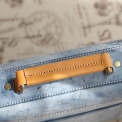 Womens Leather Satchel Bag Fog Wax Leather Cambridge Small Satchel Bag Purse - Annie Jewel