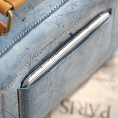 Womens Leather Satchel Bag Fog Wax Leather Cambridge Small Satchel Bag Purse - Annie Jewel