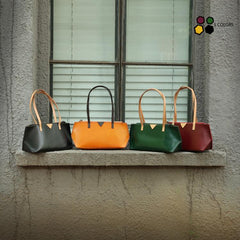 Womens Small Tote Handbags Leather Zip Top Tote Bag Purse - Annie Jewel