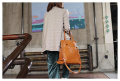 Fashion Womens Brown Soft Leather Vertical Shopper Tote Bag Black Shoulder Bag Tote Purse for Women