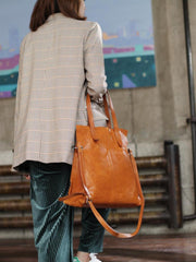 Fashion Brown Leather Womens Soft Leather Vertical Large Black Tote Shopper Bag SHoulder Bag Purse