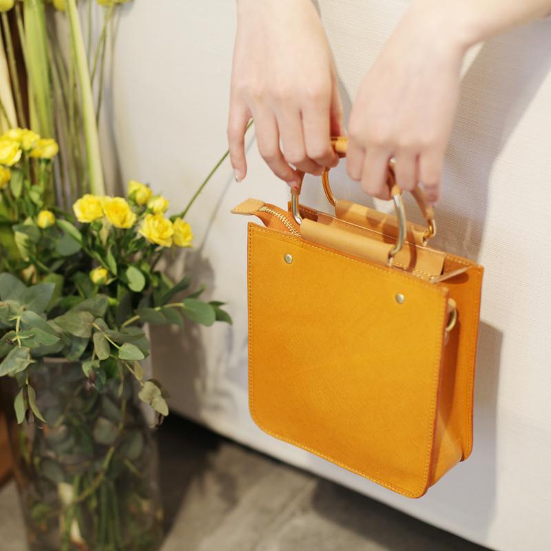 Mini Top-handle Square Purse Fashion Wooden Handle Bags for Women