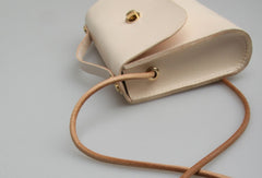 Handmade vintage leather crossbody small Satchel bag shoulder bag for women girl lady - EverHandmade