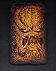 Handmade leather Predator carved leather plastic phone case iphone custom phone case