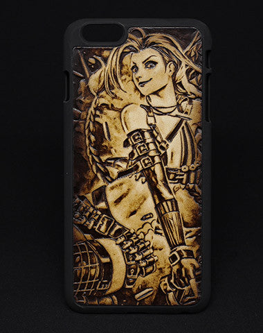 Handmade Jinx LOL_League-of-legends carved leather plastic phone case iphone custom phone case