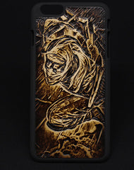 Handmade Zed LOL_League-of-legends carved leather plastic phone case iphone custom phone case - EverHandmade