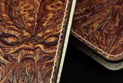 Handmade leather wallet Predator/The Walking Dead carved leather custom iphone5/5s case for men - EverHandmade