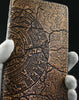 Handmade leather phone case Mayan solar calendar carved leather custom iphone case for men