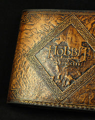 Handmade leather wallet Hobbit2 The Desolation Of Smaug carved leather custom billfold wallet for men - EverHandmade