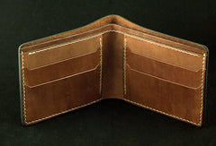 Handmade Assassin's Creed AC carved leather custom billfold wallet for men gamers - EverHandmade
