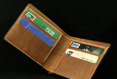 Handmade Assassin's Creed AC carved leather custom billfold wallet for men gamers - EverHandmade