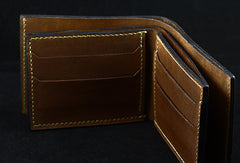 Handmade leather wallet Predator carved leather custom billfold wallet for men - EverHandmade
