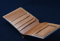 Handmade leather wallet custom Slipknot band carved leather billfold wallet for men - EverHandmade