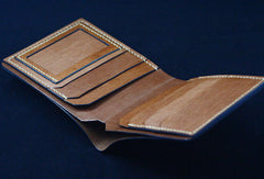 Handmade leather wallet custom Slipknot band carved leather billfold wallet for men - EverHandmade