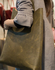 Handmade Womens Leather Large Tote bag leather Work Tote Bag for women - EverHandmade