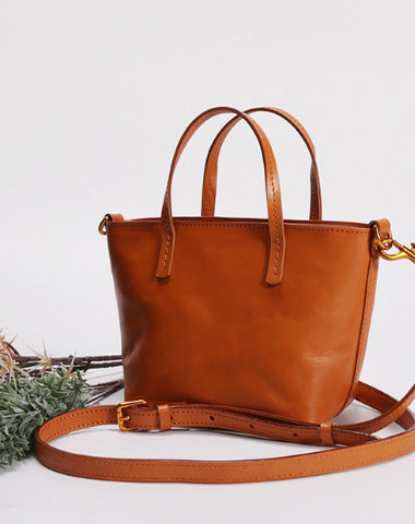 Brown Womens Leather Tote Purses Handbag Shoulder Bag for Women Leather Small Shopper Bag