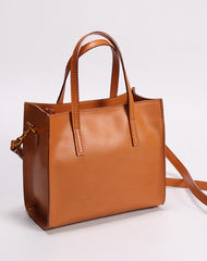 Brown Womens Leather Tote Purse Handbag Shoulder Bag Small for Women Leather Shopper Bag - EverHandmade