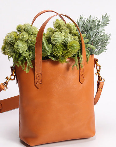 Handmade Leather Tote Purse Bucket Bag Handbag Shoulder Bag Large for Women Leather Shopper Bag - EverHandmade