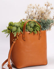 Handmade Leather Tote Purse Bucket Bag Handbag Shoulder Bag Large for Women Leather Shopper Bag - EverHandmade