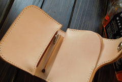 Handmade Leather Small Biker Chain Wallet billfold Biker Wallets for Men Chain Wallets - EverHandmade
