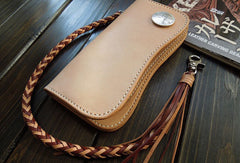 Handmade biker wallet chain leather bifold trucker wallet Long wallet purse for men