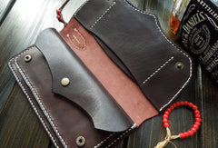 Handmade leather mens wallet bifold leather Long clutch wallet for men - EverHandmade