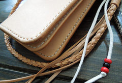 Handmade leather chain biker wallet bifold trucker wallets Chain Long wallets for men - EverHandmade