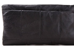 Handmade Vintage Bifold Coffee Leather Long wallet clutch bag For Men Zipper holder - EverHandmade