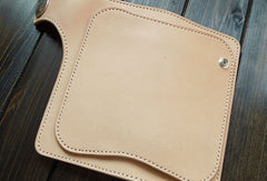 Handmade biker wallets leather chain wallet bifold trucker wallet Cool Long wallets for men