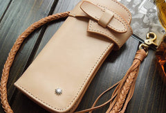 Handmade leather chain biker wallet bifold trucker wallets Chain Long wallets for men - EverHandmade