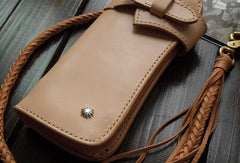 Handmade leather chain biker wallet bifold trucker wallets Chain Long wallets for men - EverHandmade