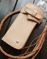Handmade leather chain biker wallet bifold trucker wallets Chain Long wallets for men - EverHandmade