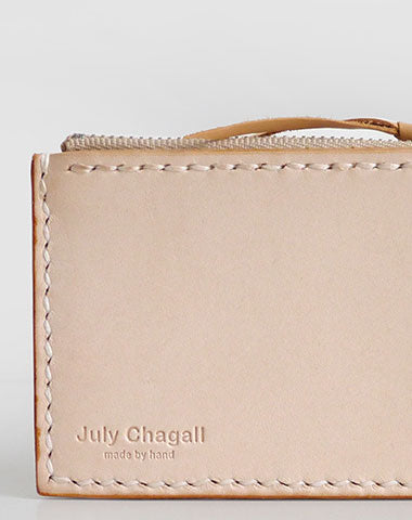 Handmade Leather card change zipper coin wallet purse cute small women wallet - EverHandmade