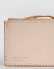 Handmade Leather card change zipper coin wallet purse cute small women wallet - EverHandmade
