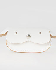 Handmade leather white dog cute billfold coin change wallet card wallet for women - EverHandmade